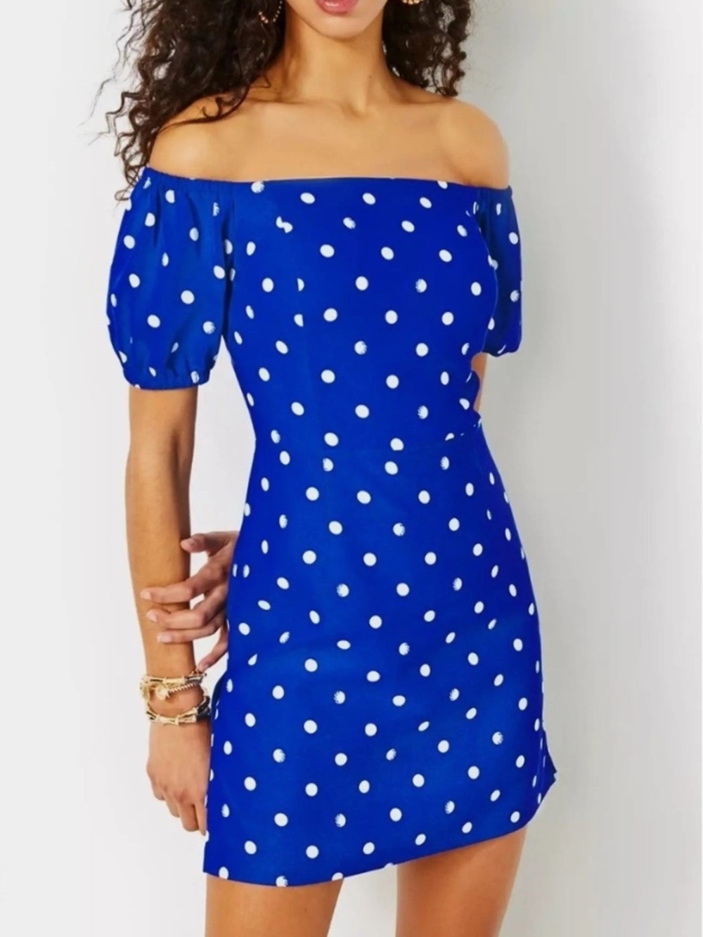 Like New Lilly Pulitzer Jada Off-The-Shoulder Romper Size 4